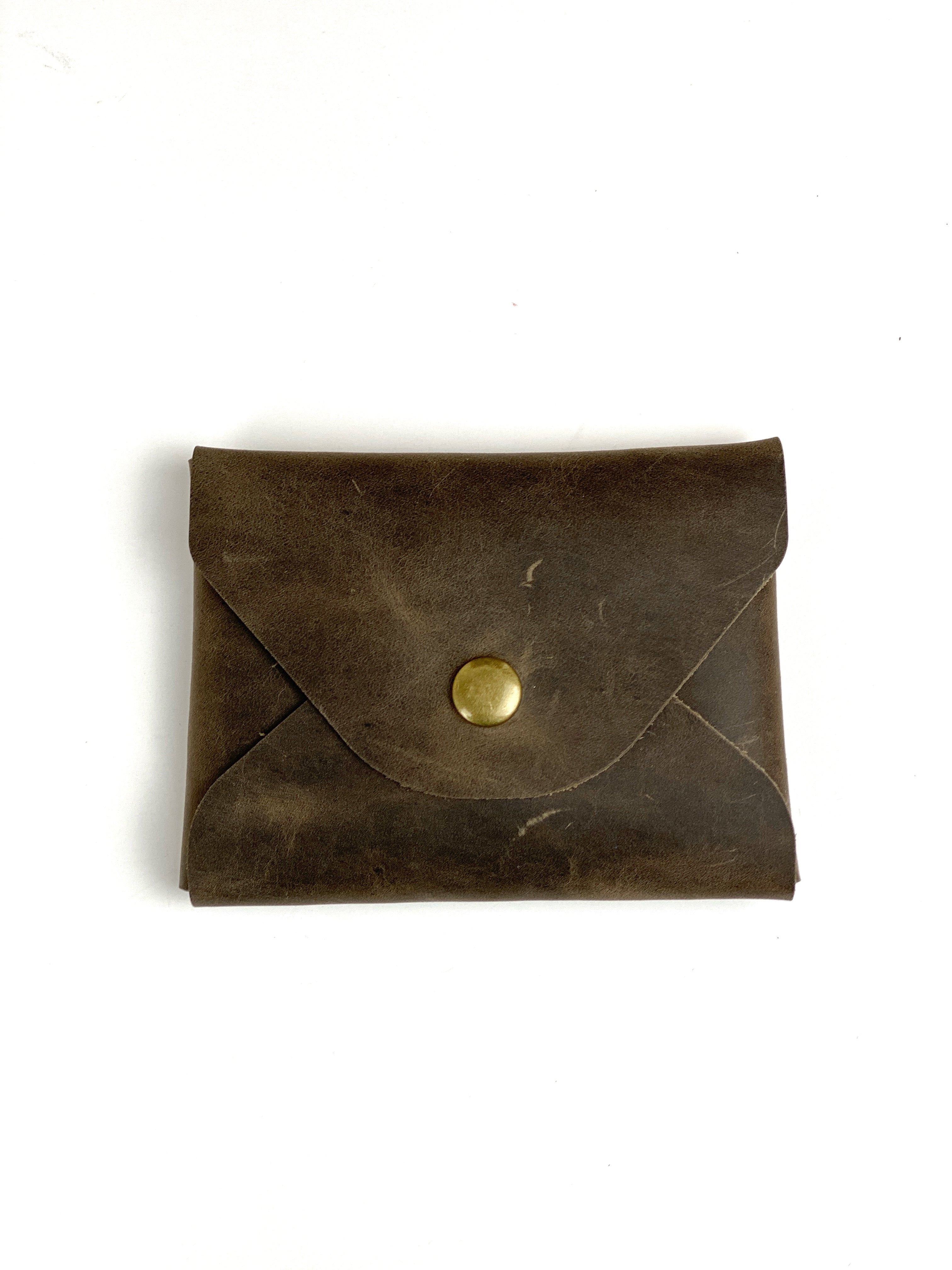 Mini Leather Card Cash Wallet, Gift Card Holder, Credit Card Snap Pouch, Small Snap Coin Purse