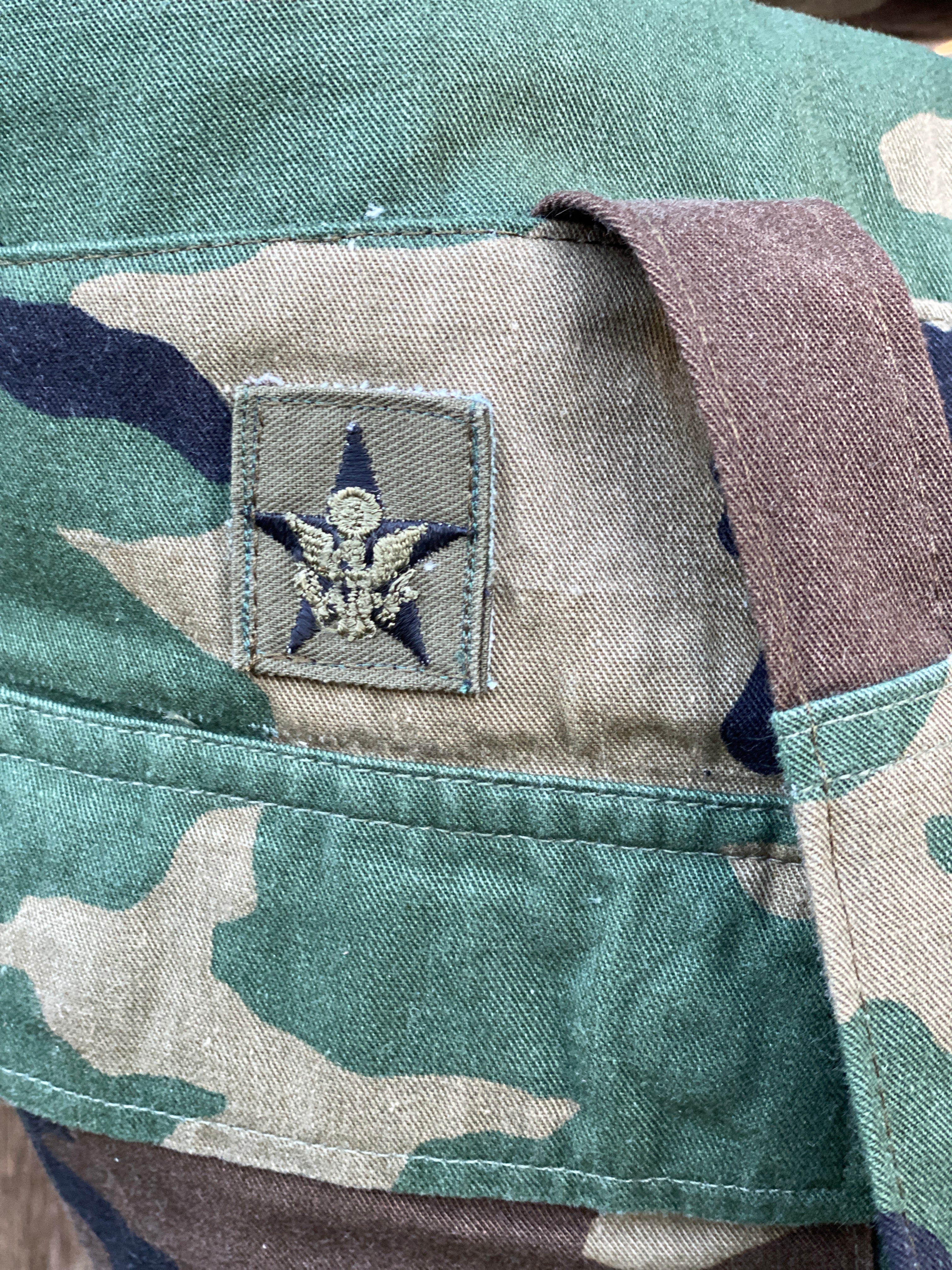 US Army Camo Jacket Upcylced Canvas Project Bag for Knitting Crochet Crafts