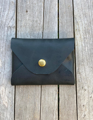 Mini Leather Card Cash Wallet, Gift Card Holder, Credit Card Snap Pouch, Small Snap Coin Purse