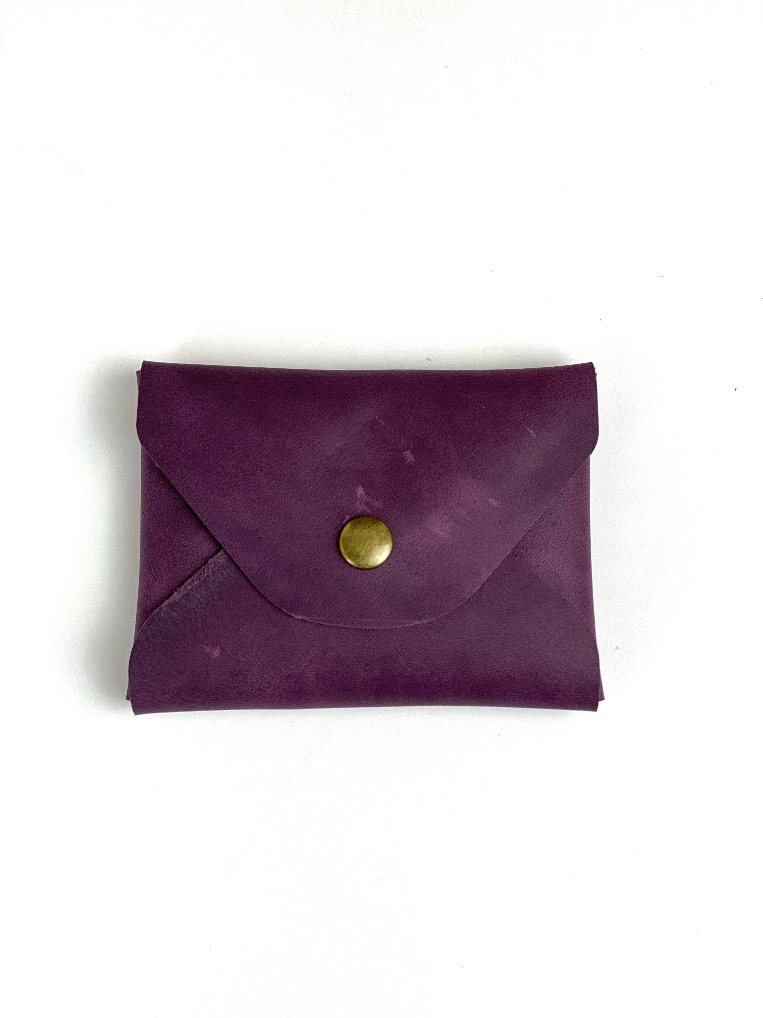 Mini Leather Card Cash Wallet, Gift Card Holder, Credit Card Snap Pouch, Small Snap Coin Purse
