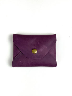 Mini Leather Card Cash Wallet, Gift Card Holder, Credit Card Snap Pouch, Small Snap Coin Purse