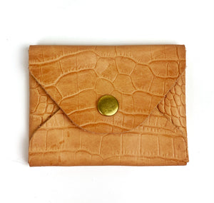 Mini Leather Card Cash Wallet, Gift Card Holder, Credit Card Snap Pouch, Small Snap Coin Purse