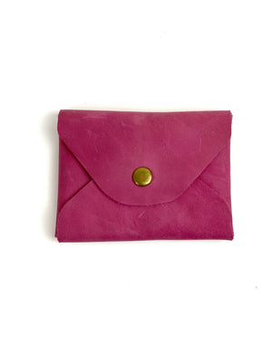 Mini Leather Card Cash Wallet, Gift Card Holder, Credit Card Snap Pouch, Small Snap Coin Purse