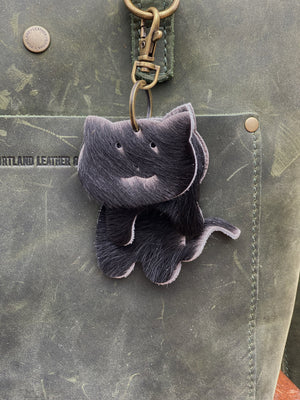 Hair on Cowhide Dog or Cat Keyring Purse Charm, Bag Clip on Dog or Cat Fob, Cute Dog or Cat Lovers Accessory
