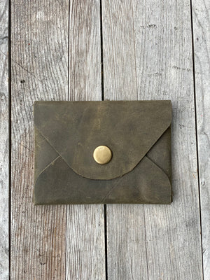 Mini Leather Card Cash Wallet, Gift Card Holder, Credit Card Snap Pouch, Small Snap Coin Purse