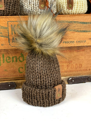 Fishermens Wool Mini Knit Hat Purse Charm, Folded Brim Tiny Hat Ornaments, Wool Miniature Beanie Christmas Decor
