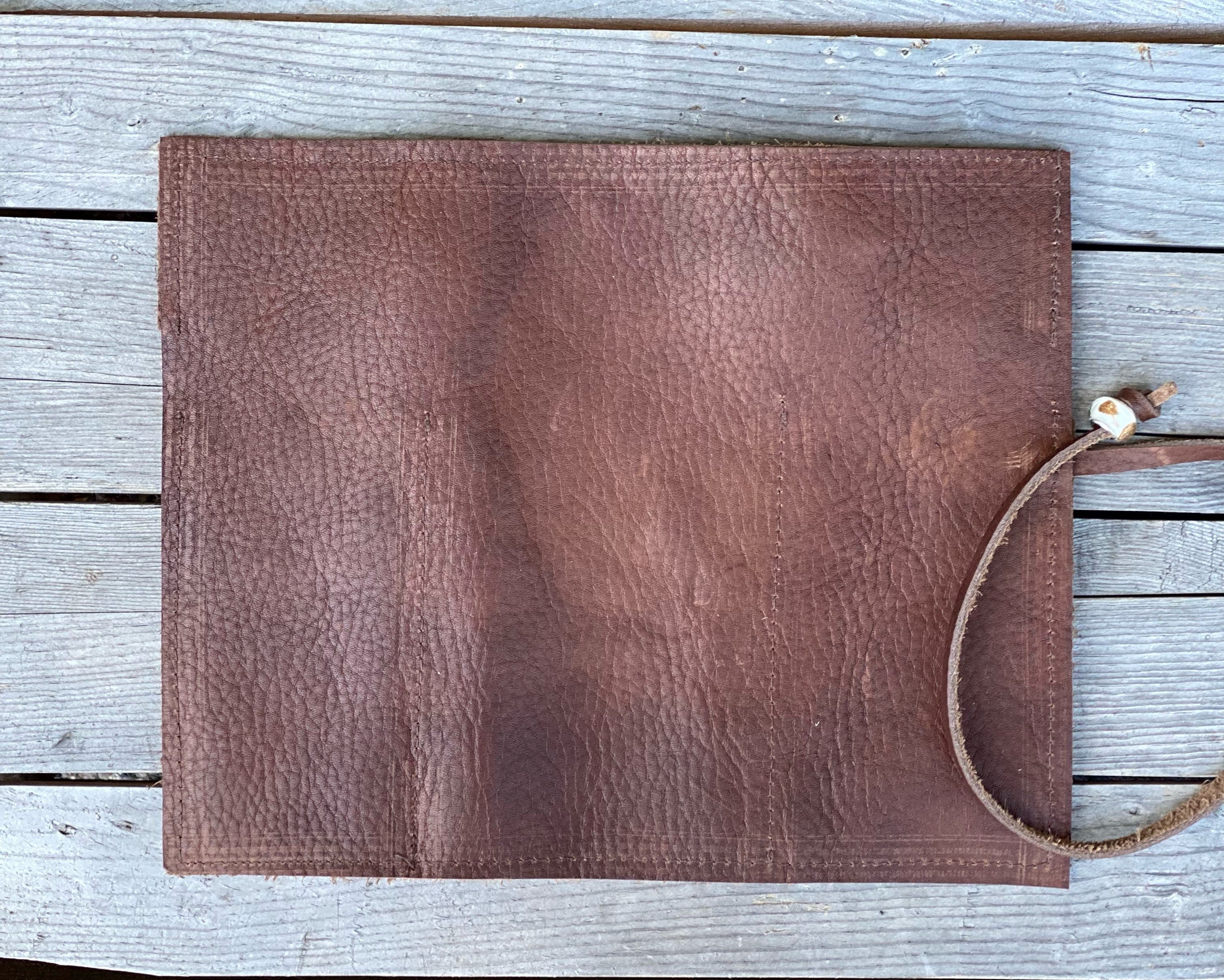 Leather Crochet Hook Pen Pencil Brush Tool Roll Case Organizer
