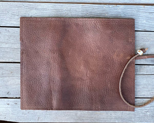 Leather Crochet Hook Pen Pencil Brush Tool Roll Case Organizer
