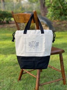 State First National Bank Texarkana Arkansas Upcylced Money Coin Bag Canvas Project Knitting Crochet