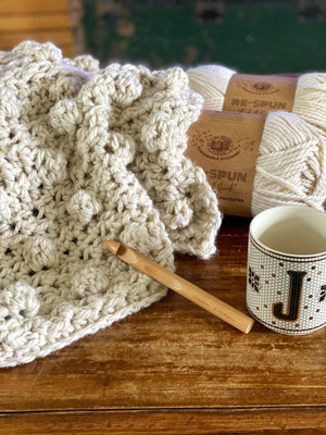 Chunky Crochet Bobble Blanket Handmade Afghan Super Cozy
