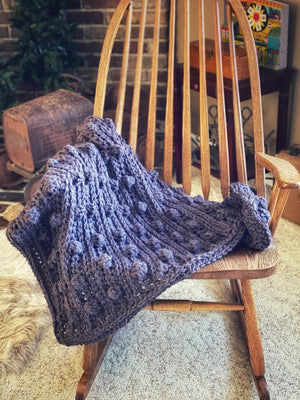 Chunky Crochet Bobble Blanket Handmade Afghan Super Cozy