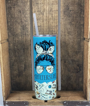 Crafter Sewing Quilting  20 oz Stainless Steel Skinny Tumbler Sublimation
