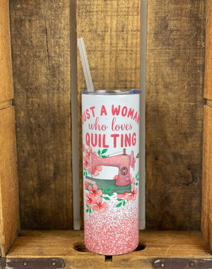 Crafter Sewing Quilting  20 oz Stainless Steel Skinny Tumbler Sublimation