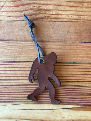 Bigfoot Leather Ornament Sasquatch Yeti Big Foot Christmas Tree Decor