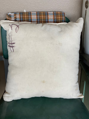 Genuine Vintage Chemical Bank New York NY Canvas Bank Money Bag Pillow, Vintage Home Decor, Decorative Home Decor Pillow
