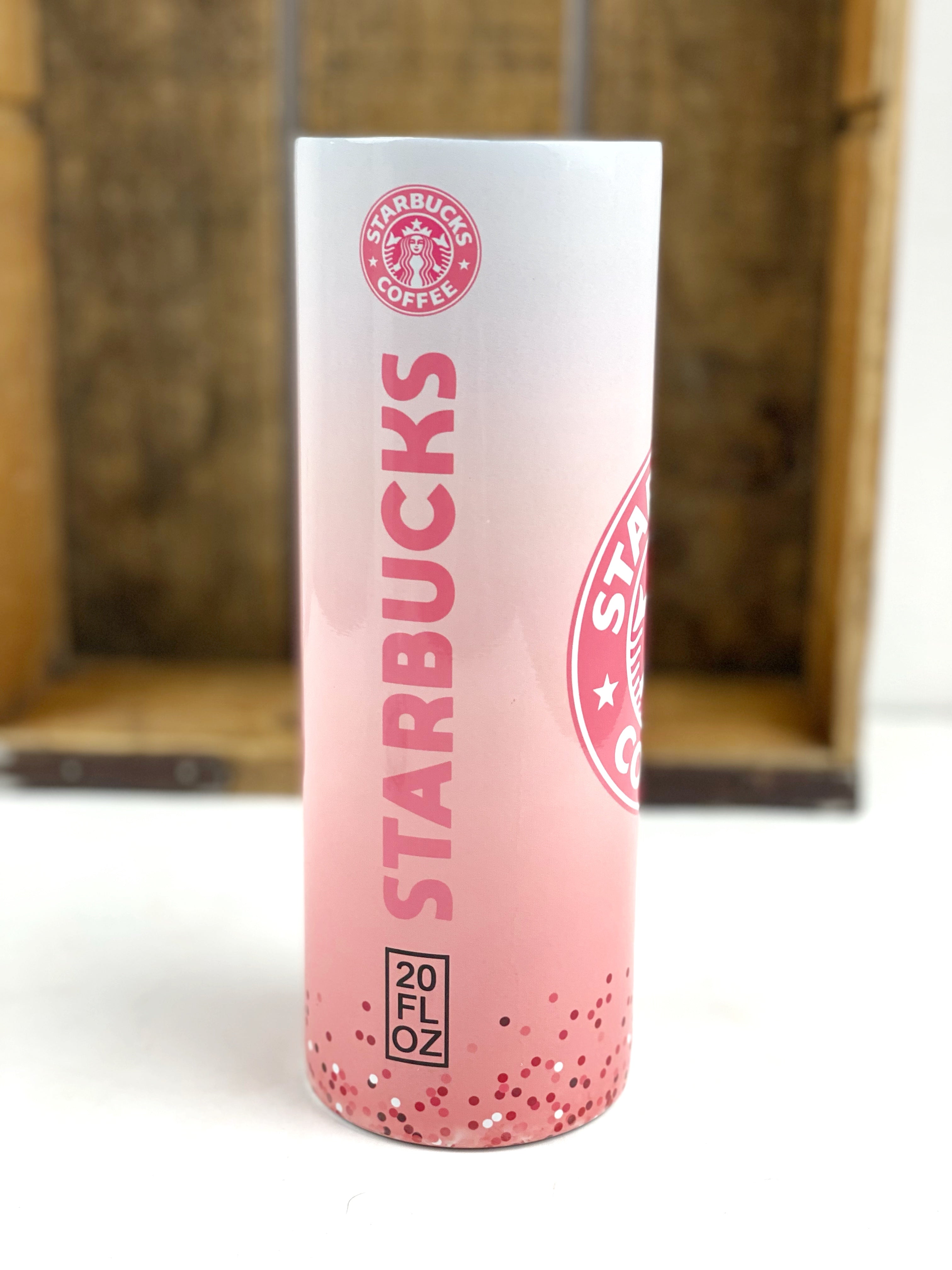 Starbucks Pink Bling 20 oz Stainless Steel Skinny Tumbler Sublimation