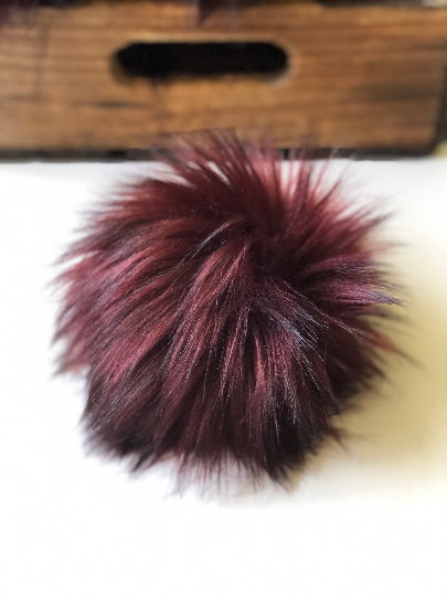 Bordeaux Faux Fur Pom Pom - KitchenKlutter