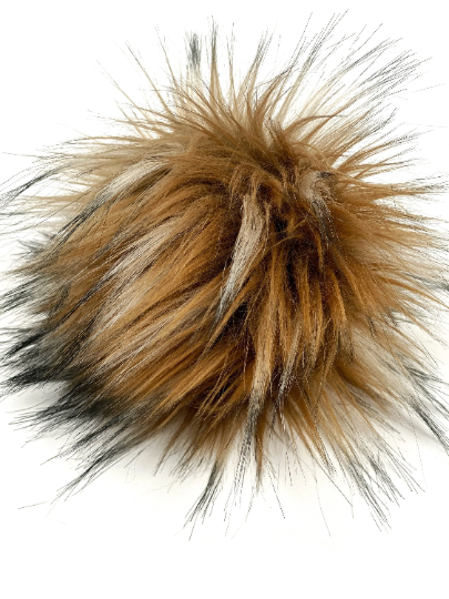 Faux Fur Pom Poms, "Sahara" Faux Fur Pom Poms, Pom Poms for Knit Beanies, Poms for Crochet Hats