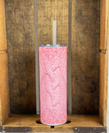 Knit Cables Pink Bling 20 oz Stainless Steel Skinny Tumbler Sublimation