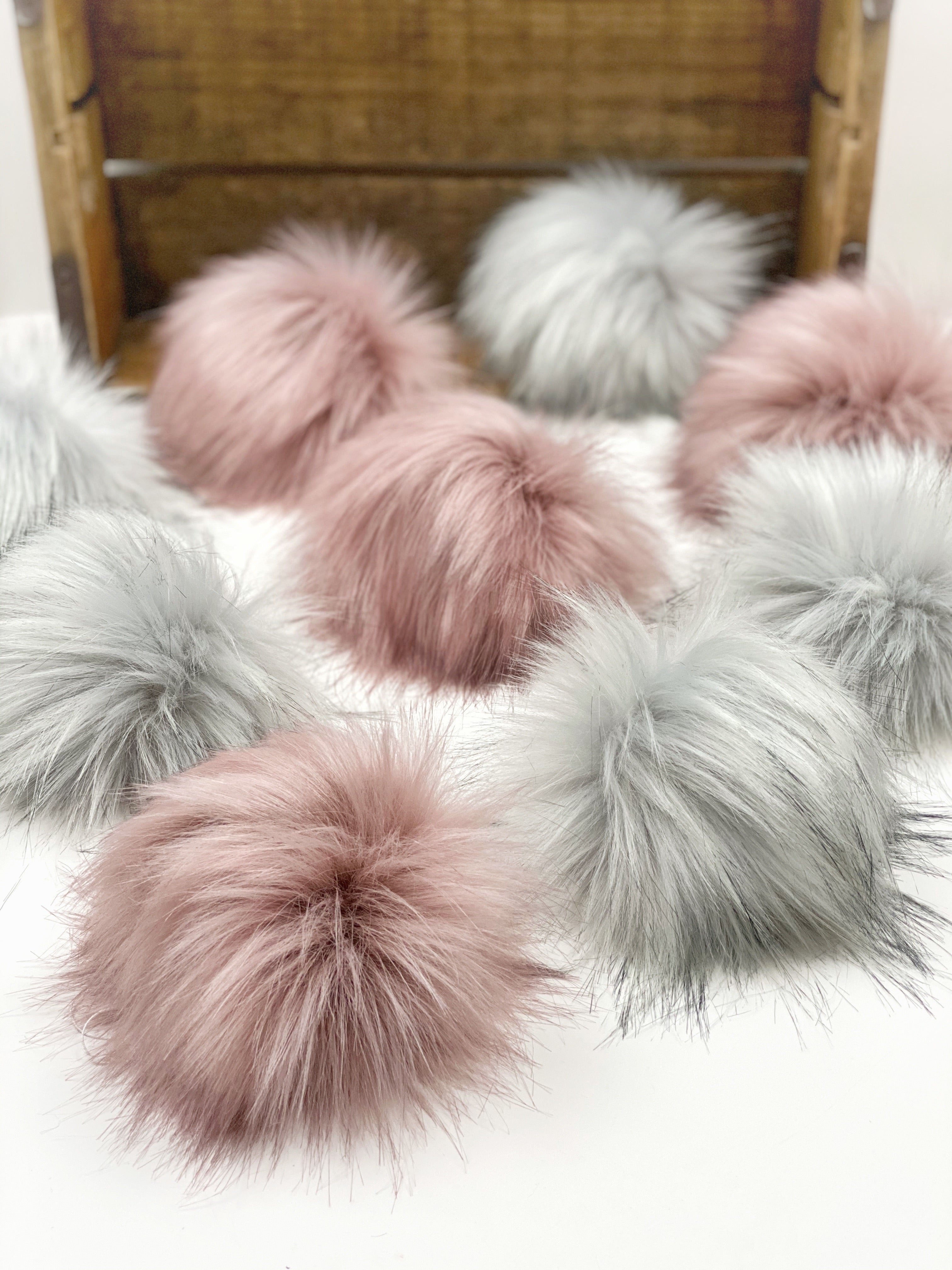 Limestone Faux Fur Pom Pom - KitchenKlutter