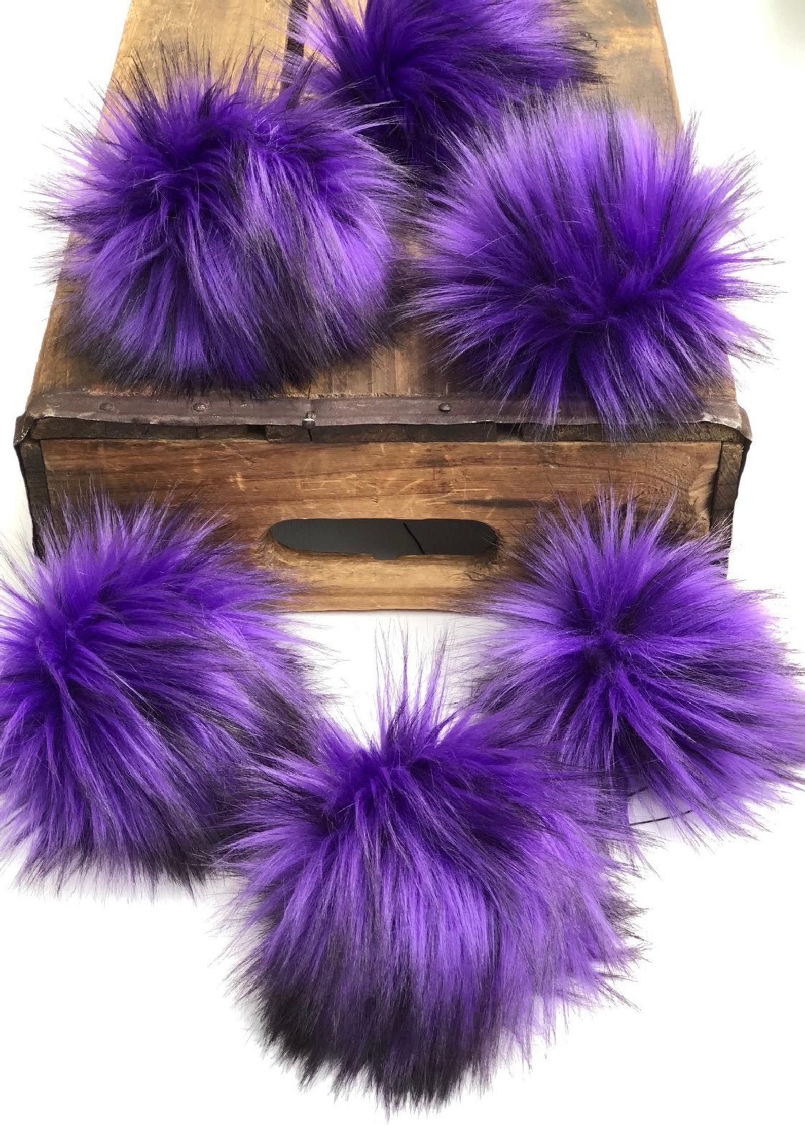 Purple Rain Faux Fur Pom Pom - KitchenKlutter