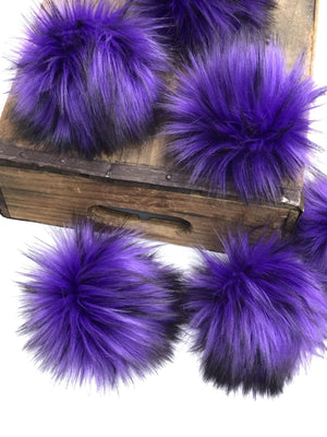 Purple Rain Faux Fur Pom Pom - KitchenKlutter