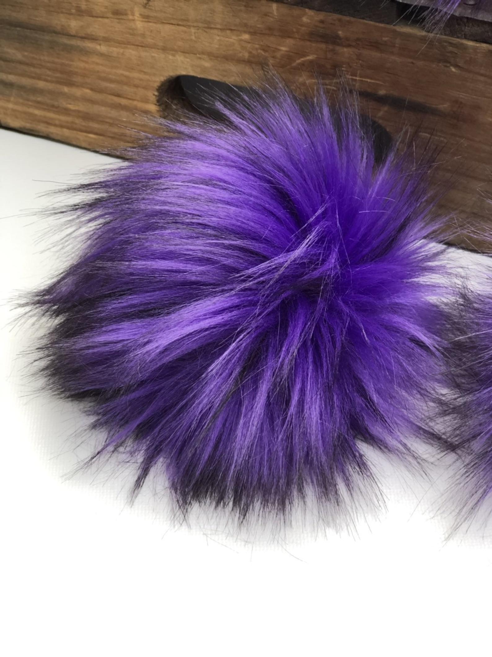 Purple Rain Faux Fur Pom Pom - KitchenKlutter