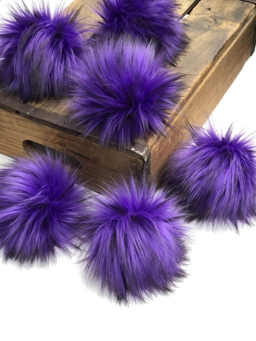 Purple Rain Faux Fur Pom Pom - KitchenKlutter